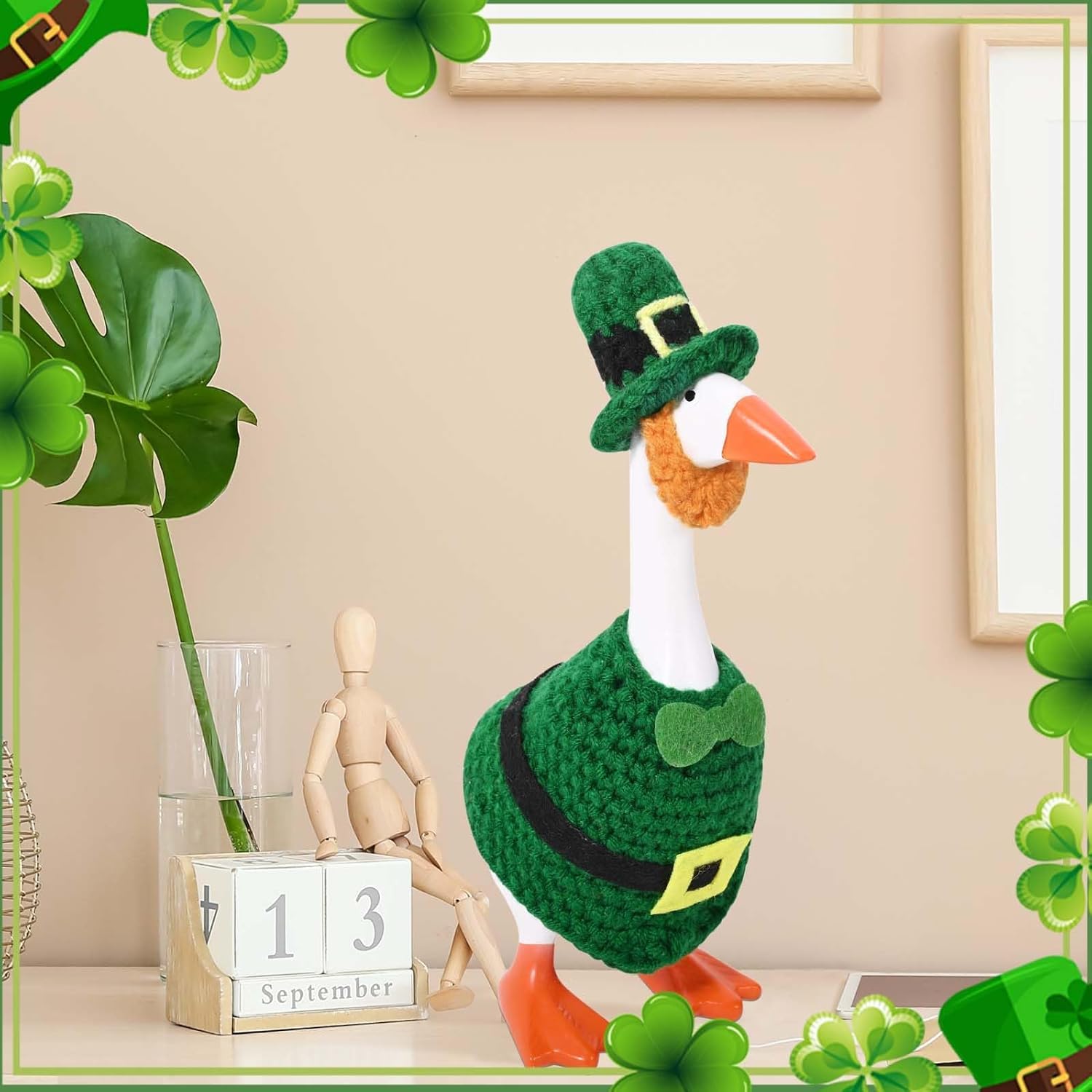 5 Multi Set 7 Inch Desk Goose Outfits Mini Desktop Goose Clothes and Accessories for Magnetic Goose Key Holder Cute Desk Goose Clothes Home Decor Perfect Housewarming Gift