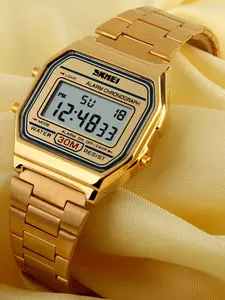 Skmei Retro Classic Digital Watch, Casual Fashion, Night Glow Display, Multifunctional, Suitable for Daily Wear, Gifts, Digital Wristwatch