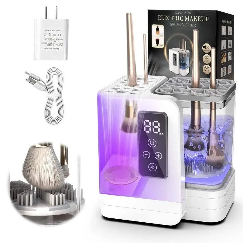 Portable Lightweight Compact USB Cosmetic Brush Cleansing & Drying Machine - Modern Beauty Personal Care Tool for Efficient Brush Maintenance, 850 Rpm Speed, Multi-Function