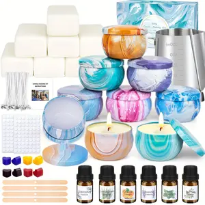 Candle Making Kit for Adults & Beginners, DIY Candle Making Supplies with Beeswax, Essential Oils & Dyes, Christmas Gift Craft Set for Kids & Family