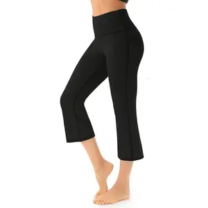 Women's Yoga Pants Bootcut Workout Leggings Flare Casual Lounge Pants with Pockets High Waist and Tummy ControlGift