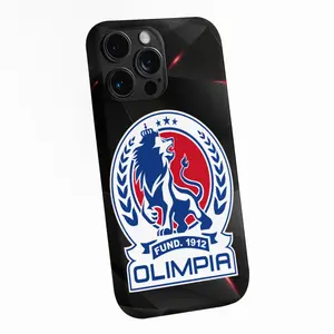 Olimpia Phone Case - Premium Protection with Iconic Lion Crest & Modern Black Geometric Design for Club Olimpia Fans - Durable Shock-Resistant & Perfect Fit
