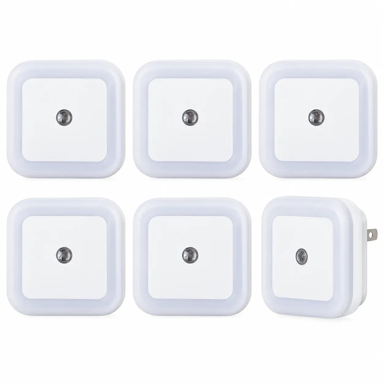 Plug in Dusk to Dawn Night Light, Warm LED Night Lights, 6 Pack / 12 Pack for Bedroom, Bathroom, Hallway and Stairs