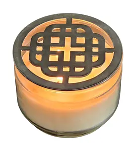 Celtic Knot Candle Topper – Metal Jar Candle Lid for Even Burn & Decorative Home Accent