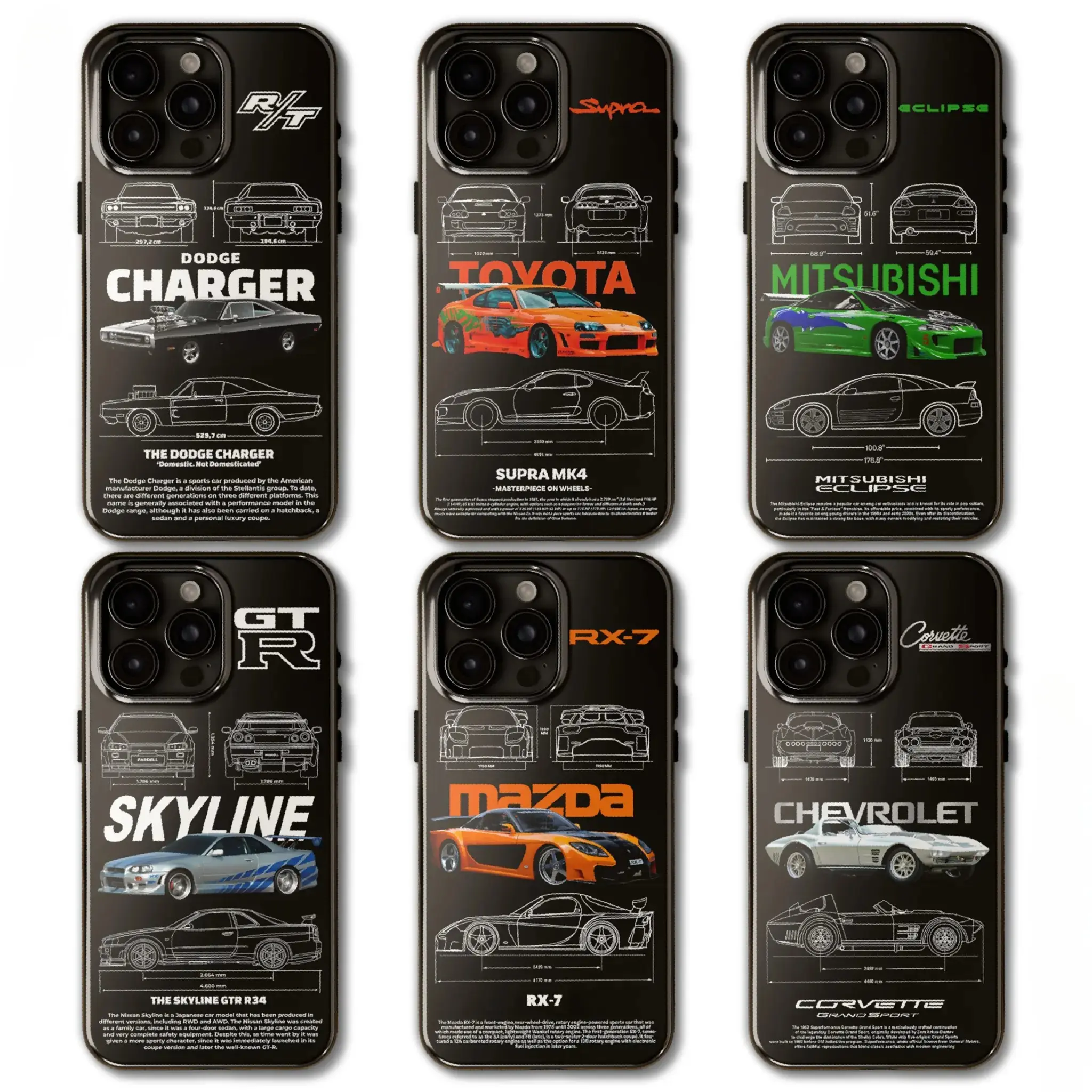 Legendary Racing Phone Case Series - Classic Street Racing Movie Theme Cases, Featuring American Muscle Car Designs. Suitable for iPhone 11–17 Pro Max/Plus and Samsung Galaxy S23–S25. tiktokshopspringglowup