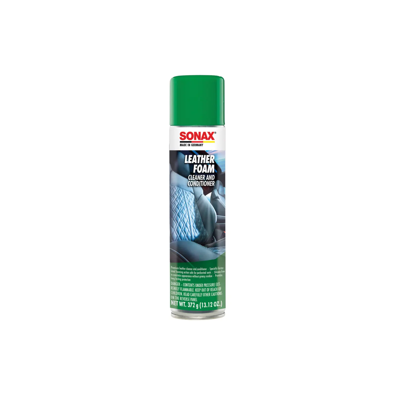 SONAX PROFILINE Leather Care Foam - 400ml, High-Quality Carnauba Wax, Efficient Cleaning, Intensive Foam Formula, Suitable for Automotive, Motorbike Interior Waxes