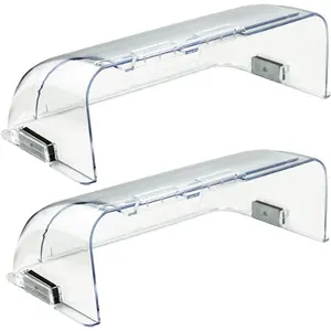 Heating & Air Vent Deflector for Vents, Sidewall, Ceiling, Floor Registers - Adjust Between 9"-14", Magnetic Vent Covers for Air Conditioning, Heat, AC, Floor, Under Furniture (2 Pack Clear)