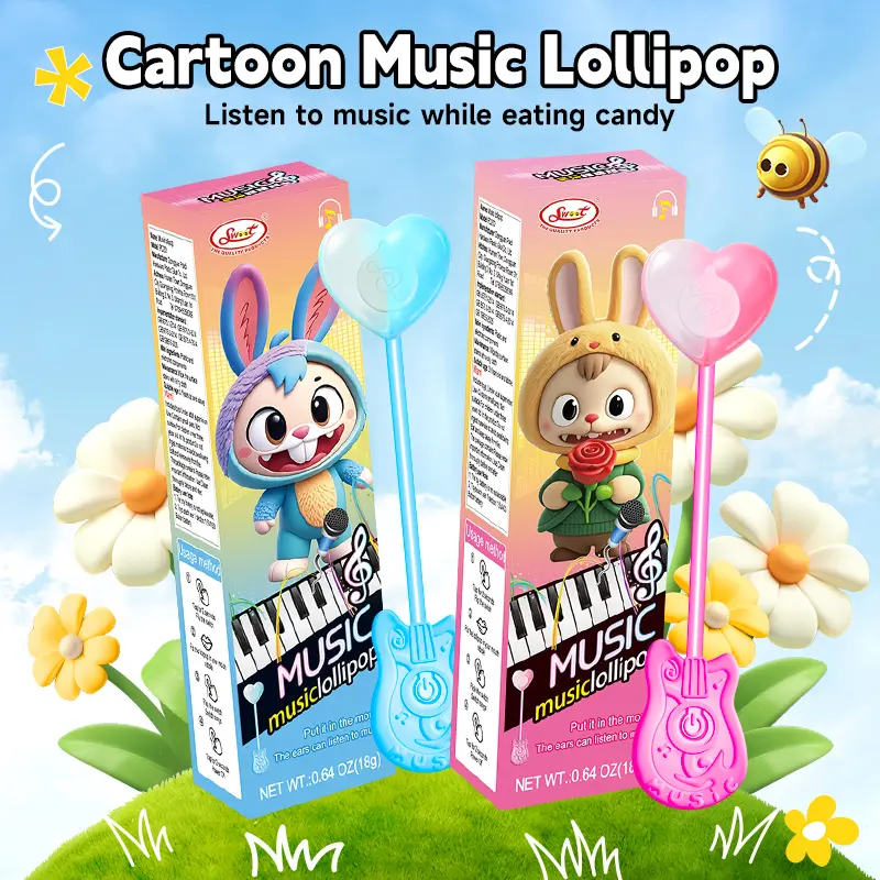 SWOOT Sugar-Free Musical Lollipop 2-Pack | Plays Happy Birthday Song | Blueberry & Peach Flavor | Bone Conduction Technology Candy | Fun Birthday Gift Idea