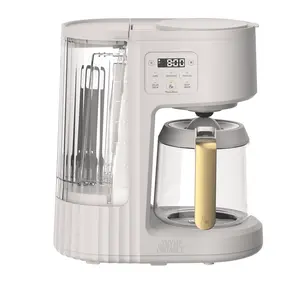 Thyme & Table 12-Cup Programmable Drip Coffee Maker with 60oz Water Reservoir, 4 Brew Modes, and Warming Plate, Sand White