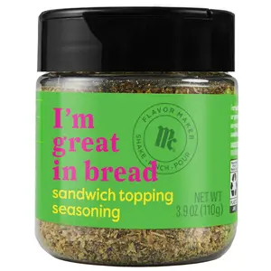 McCormick Sandwich Topping Seasoning, 3.9 oz – Flavorful, versatile seasoning for sandwiches. Powder Spice