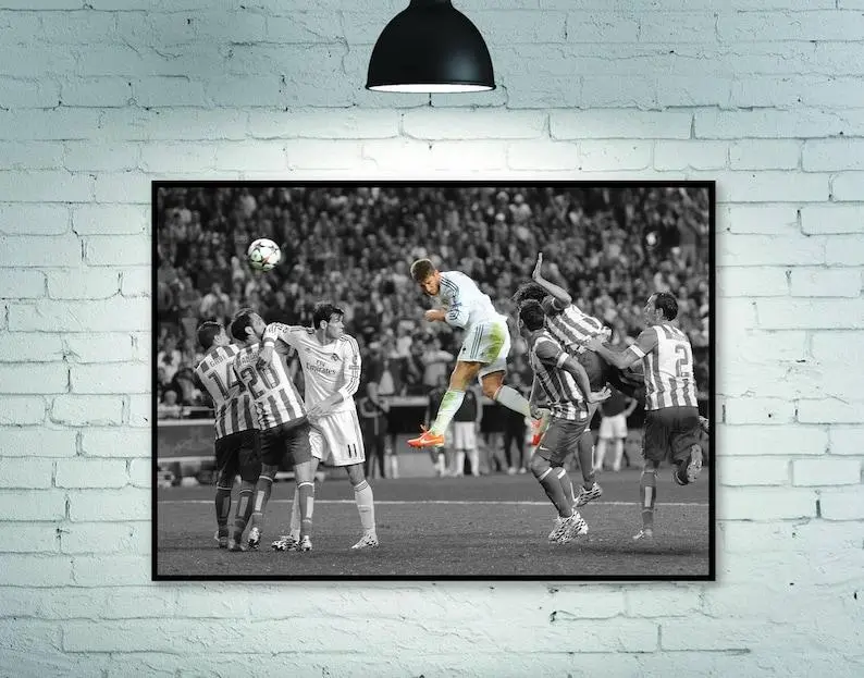 Sergio Ramos Poster, Real Madrid Poster, 2014 Champions League Poster, Football Poster, room decoration Home Decoration Poster Print No Frameless
