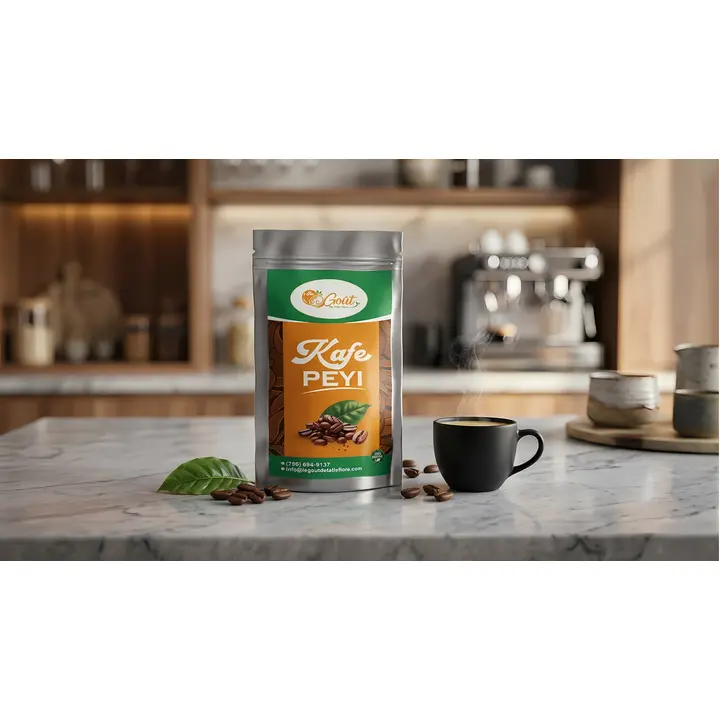 Haitian Dark Roast Coffee for Hot & Cold Brewing, Ground Coffee, 100% Natural, Single Origin, Smooth Rich Flavor