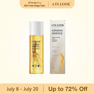 [4inlook official]Natural Ginseng Anti-Aging Hydrating Essence Water – 100% Wild Ginseng from Himalayas, Deep Moisture & Wrinkle Care for All Skin Types    Firming Skincare Serums