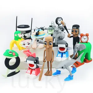 Cartoon Character Model, Articulating Figures, Fun 3D Statue for Office & Room Decor, Unique Game & Car Accessories, Perfect Gift Choice