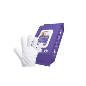 Disposable Dog Grooming Wipes (20Pcs) - Natural, Hypoallergenic, No-Rinse Mess-Free Grooming Wipes with Fermented Oils for Hair Removal, Sticky Hair Control, Deodorizing, Skin Moisture, Paw Care, Outdoor Use