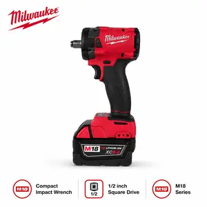 Milwaukee M18 FIW212 1/2 in 300Nm Cordless Impact Wrench - 4 Speed Modes Power Tool for Car Repair, Industrial Workshop Use, Lug Nut & M18 Bolt Applications