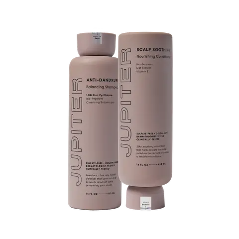 Jupiter Flake-Free  Duo with Balancing Shampoo and Nourishing Conditioner for Dry Scalp, Flakes, and Tightness