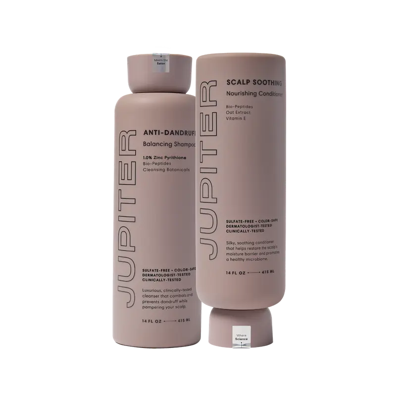 Jupiter Flake-Free  Duo with Balancing Shampoo and Nourishing Conditioner for Dry Scalp, Flakes, and Tightness