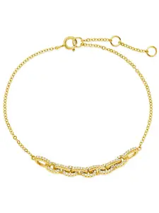 Harley CZ Interlocking Chain Bracelet