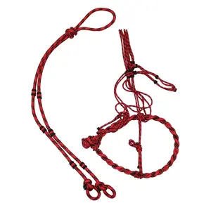 Charros 2-Tone Red Original Bosal/Rienda Halter Set