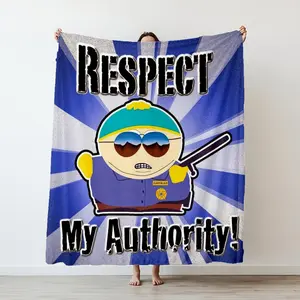 South Park Respect My Authority Printed Blanket  Camping Throw Bed Sofa Office Air Conditioning Soft Leisure Travel Gift