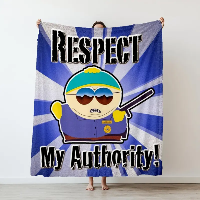 South Park Respect My Authority Printed Blanket  Camping Throw Bed Sofa Office Air Conditioning Soft Leisure Travel Gift