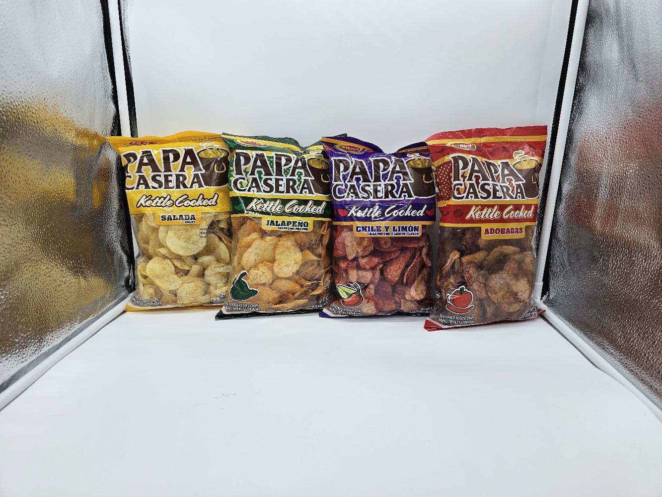 PAPAS CASERAS - Kettle Cooked ( Salty, Adobadas, Jalapeño Pepper