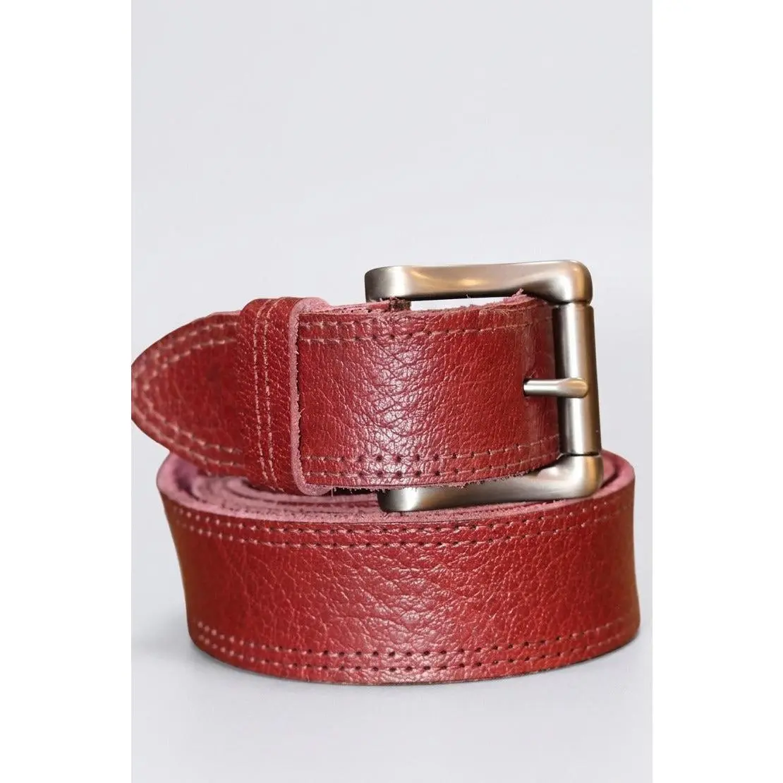 Classic Red Leather Belt – 1.5 Inches