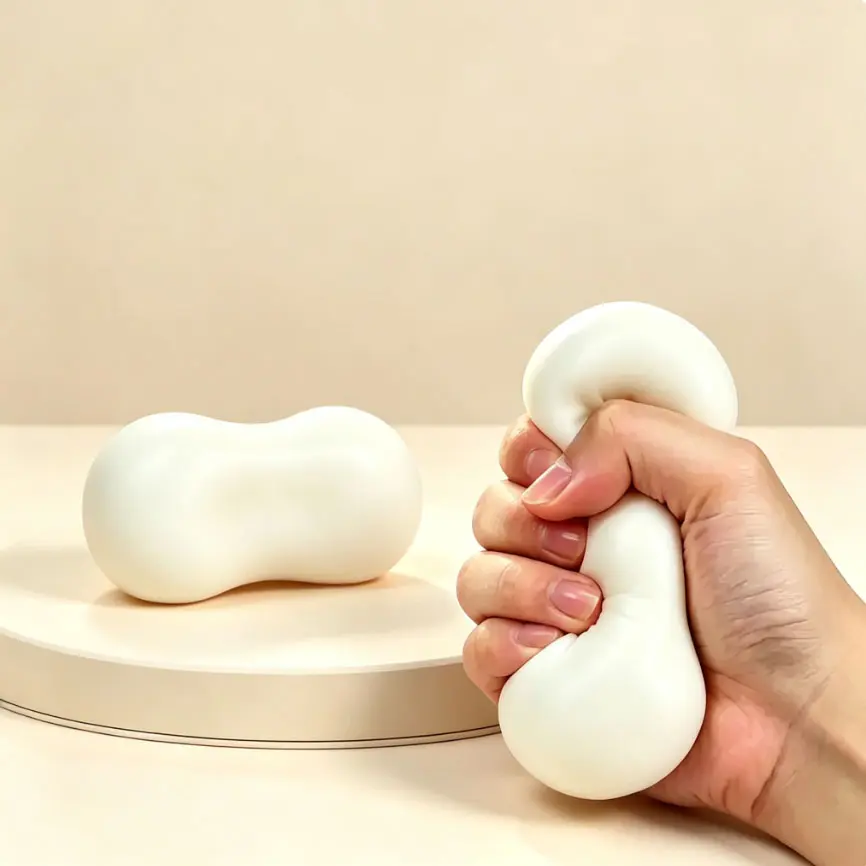 Crunchy Sound Soap ball Squishy Toy Soft Squeeze Fidget Toy Funny Sensory Hobby Play Toy Portable Stress Relief Decompression Toy Cute Peanut Desk Relax Toy Ideal Gift For Teens Adults Party Leisure Entertainment