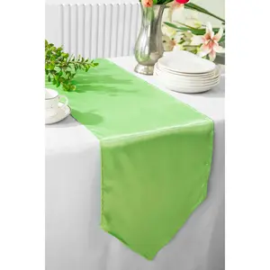 13.5"x108" Satin Table Runner - Apple Green (1pc)