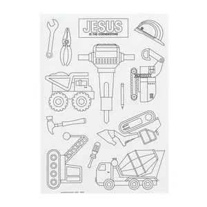 Color Your Own Construction VBS Sticker Sheets - 30 Pc.