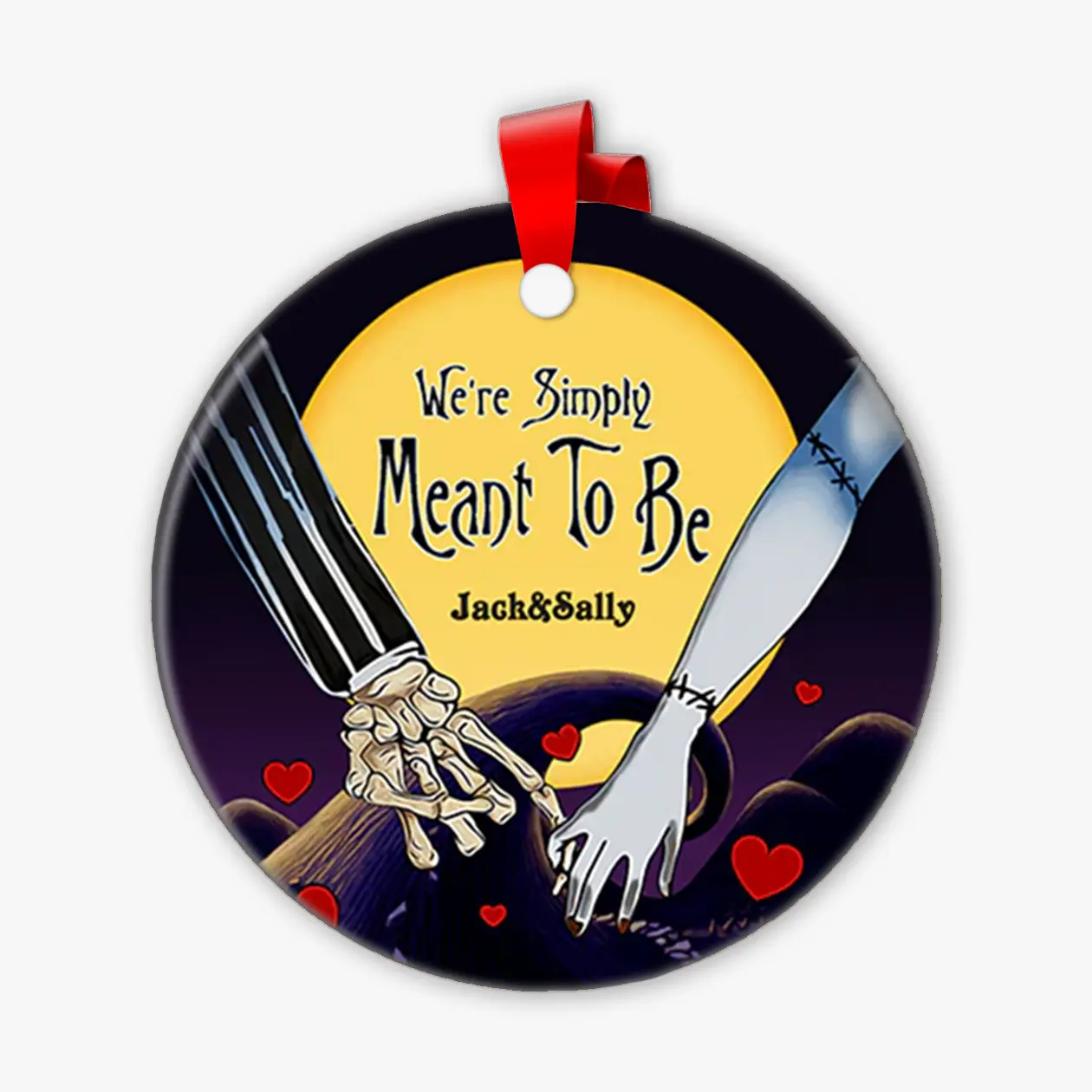 We're Simply Meant To Be - Christmas Personalized Ornament - Upload Photo Ornament sublimation ornaments