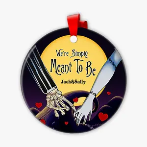 We're Simply Meant To Be - Christmas Personalized Ornament - Upload Photo Ornament sublimation ornaments