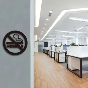 Single Piece 2D Acrylic "No Smoking" Sign – Ideal Indoor Warning Sign for Offices, Shopping Malls, Restaurants, and Public Places. Clearly Indicates a Smoke-Free Zone.Decorative Sign