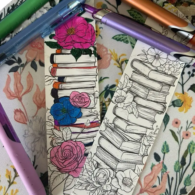Coloring bookmarks