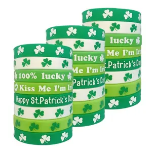 Irish Silicone Bracelet for St. Patrick's Day, Lucky Holiday Accessory, Perfect Gift for Irish Celebrations & Festivities, Good Fortune