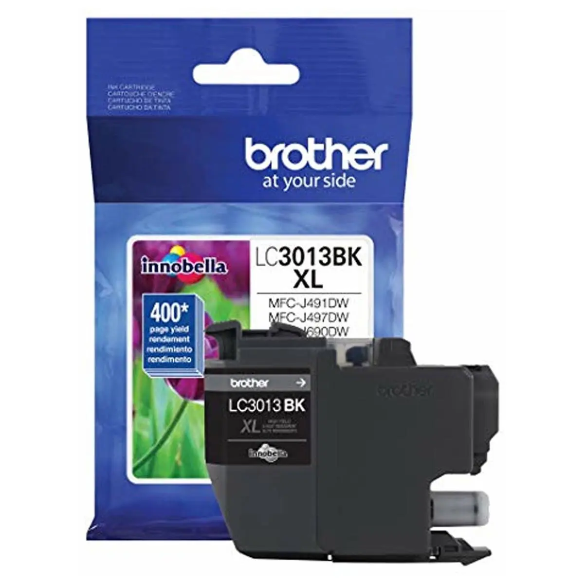 Brother LC3013 High Yield Ink Cartridge, Up To 400 Pages, Black