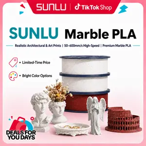 High Speed PLA Marble 3D Printer Filament 1KG - Ashen Concrete, Brick Red, Forest Green, Shadow Storm, Oreo, Chestnut Brown 4257