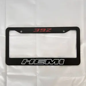 MOPAR 392 hemi, hellcat, scatpack charger ,Stainless Steel U.S. License Plate Frame, car accessories, Black