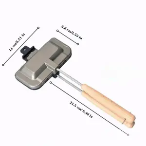 Garvee Upgraded Sandwich Maker, Double-Sided Hot Dog Toaster, Nonstick Sandwich Skillet with Removable Handle,Sandwich Baking Pan for Indoor Outdoor Camping Home Kitchen Breakfast
