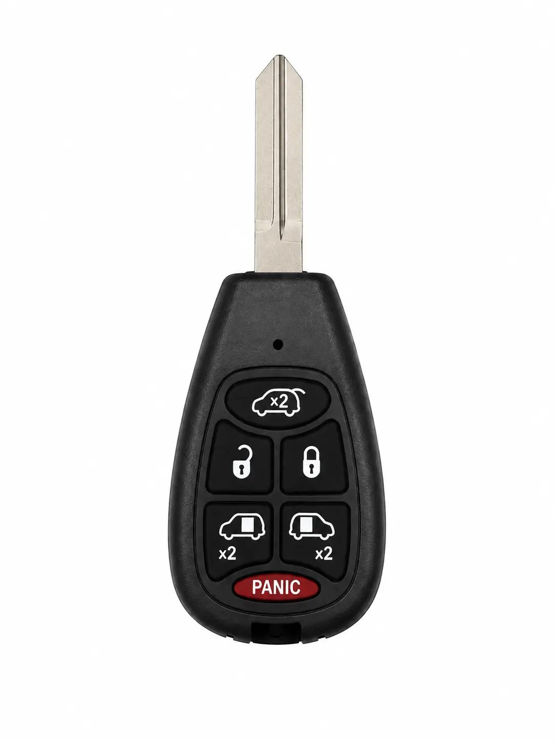 Automotive Car Key Fob - 2x2 Design with Panic Button, Lock-Unlock Functions for Enhanced Vehicle Security & Convenience - Shell only