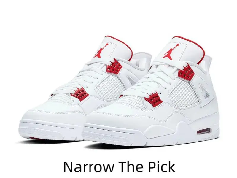 Crisp White Leather High-Tops With Metallic Red Lace Locks And A Subtle Red Accent On The Heel — Designed For A Clean, Minimalist Streetwear Look That Pops Against Dark Denim Or Monochrome Outfits
