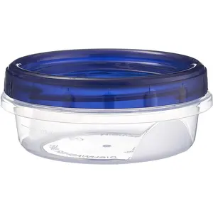 [8 PACK] 8oz Twist Top Storage Containers - Airtight Plastic Food Storage Canisters with Twist & Seal Lids, Leak-Proof - Meal Prep, To Go, Reusable, Stackable, BPA-Free Snack Containers (8 Ounce)