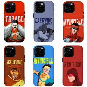 Bold Trendy 1nvincible Series Hero Graphic Phone Case, Colorful Cartoon Character Design, Compatible with iPhone X, 11, 12, 13, 14, 15, 16, 17 & more