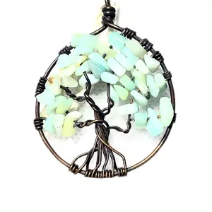 Gemstone Wire Tree Birthday Daily Engagement Anniversary friendship Pendants
