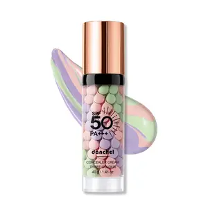 danchel 3-Color Multi-effect Face Primer Sunscreen Isolation Cream, SPF 50, Tone Correcting, Pore & Blemish Blurring, Hydrating & Oil Controlling, Refreshing & Non-Greasy, Gentle Formula, Ideal for Sensitive Skin