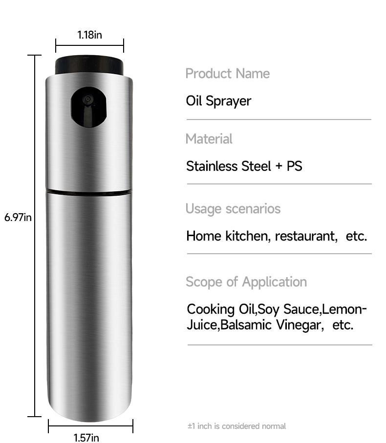 Spray oil pot, atomizing spray bottle, press-dispensing quantitative sprayer, blending/adjustment bottle, kitchen oil control bottle