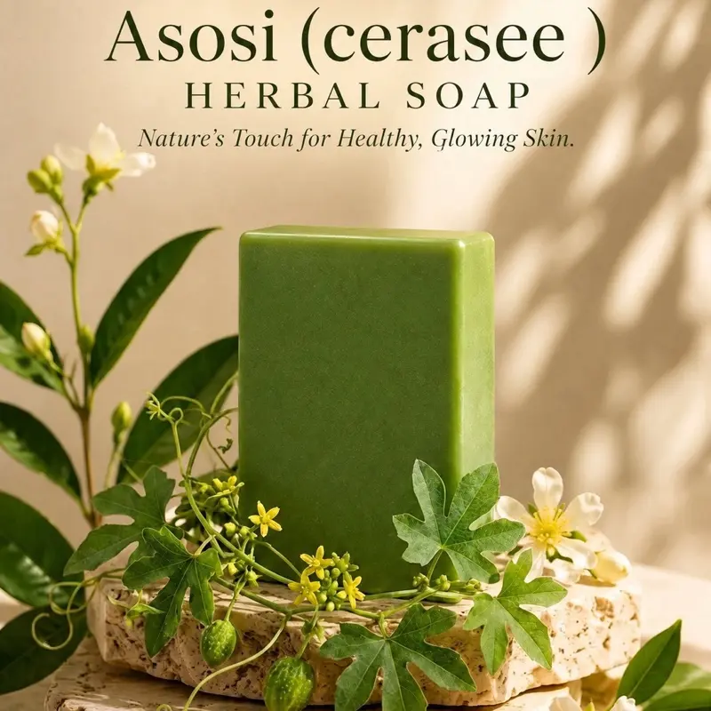 Cerasee Herbal Natural Cleanser Soap, 4 oz Body Care Bar with Moisturizing, Hydrating, Skin Detox Benefits