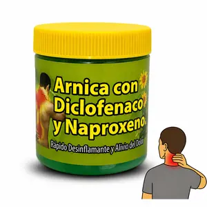 (6-Pack) Extra Strength Arnica Muscle Relief Balm, 125g, Infused with Diclofenaco and Naproxeno for Body & Massage Pain Relief