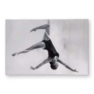 Begin Home Decor C1ROAR23N8QV3F 2 x 3 ft. Dancer on Aerial Silks Rug - Black & White Outdoor Decor - Rectangle